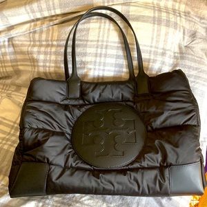 Tory Burch black puffer bag